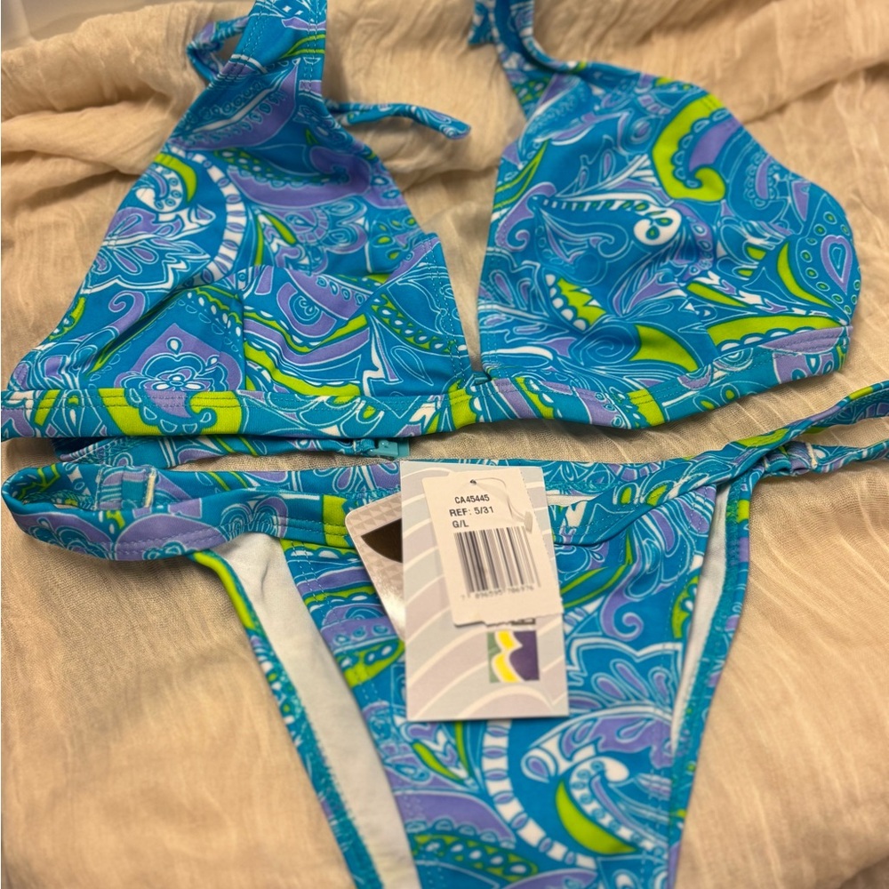 Vibrant Paisley Bikini Set
